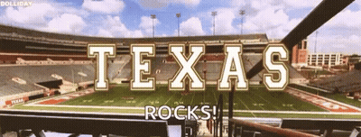 A Football Stadium With The Words Texas Rocks GIF