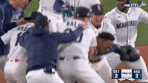 A Fox Alds Broadcast Of A Baseball Game Between The Mariners And Seahawks GIF