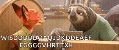 A Fox And A Sloth Are Looking At Each Other In A Zootopia Scene GIF