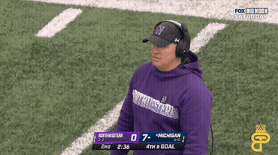 A Fox Big Noon Saturday Showing A Football Game Between The Wolverines And The Wildcats GIF