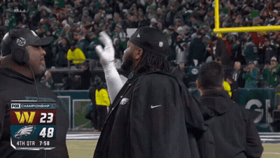 A Fox Championship Football Game Between The Eagles And The Patriots GIF