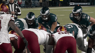 A Fox Championship Football Game Is Being Played Between The Redskins And The Eagles GIF