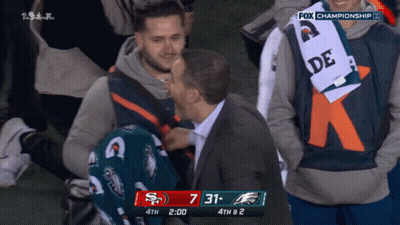 A Fox Championship Game Between The San Francisco 49Ers And Philadelphia Eagles GIF