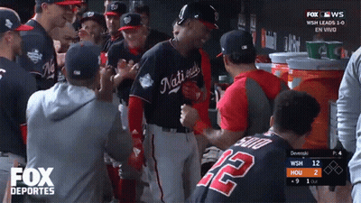 A Fox Deportes Broadcast Of A Baseball Game Between The Nationals And Hou GIF