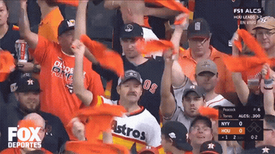 A Fox Deportes Broadcast Of A Baseball Game With Fans GIF