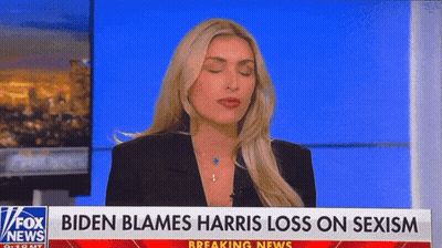 A Fox News Anchor Announces That Biden Blames Harris For Loss On Sexism GIF