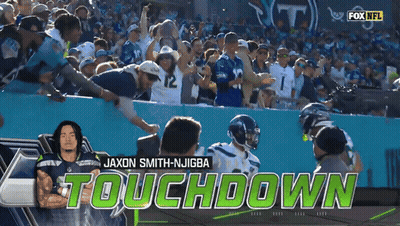 A Fox Nfl Advertisement For Jaxon Smith-Njigba Touchdown GIF