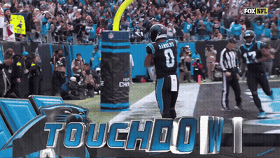 A Fox Nfl Advertisement Shows A Football Player Named Sanders Running On The Field GIF