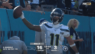 A Fox Nfl Advertisement Shows A Football Player Throwing A Ball In The Air GIF
