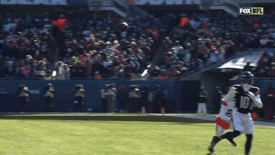 A Fox Nfl Broadcast Of A Football Game Between The Bears And Cleveland Browns GIF