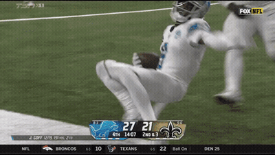 A Fox Nfl Broadcast Of A Football Game With The Score 27 21 GIF