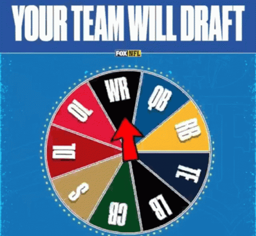 A Fox Nfl Wheel With A Red Arrow Pointing To The Wr GIF