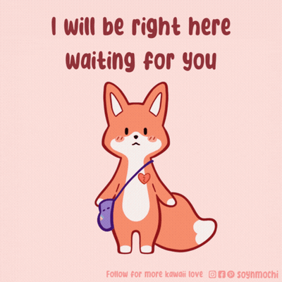A Fox With A Broken Heart On Its Chest Is Waiting For Someone GIF