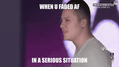 A Fox World Series Ad Shows A Man With A Serious Look On His Face GIF