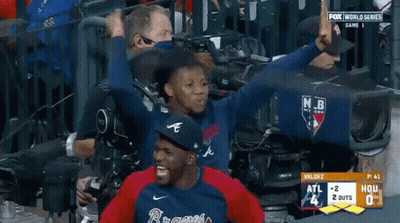 A Fox World Series Game Is Being Played Between The Atl And The Hou GIF