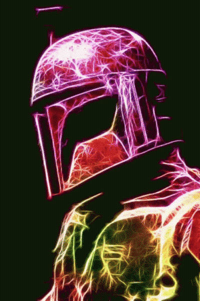 A Fractal Image Of A Man With A Helmet GIF