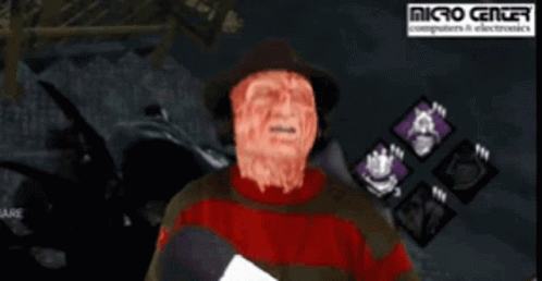 A Freddy Krueger Video Game Is Being Played On A Computer Screen GIF