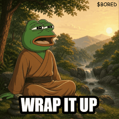 A Frog In A Kimono Sits In Front Of A Waterfall With The Words Wrap It Up Above Him GIF