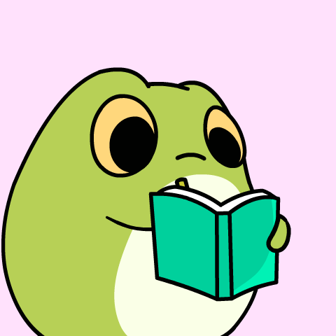 A Frog Is Reading A Book With The Words " Is That It " Written Above It GIF