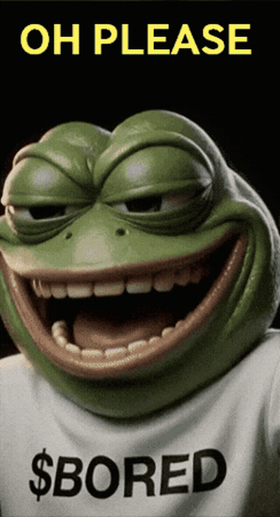 A Frog Is Wearing A Shirt That Says $Bored GIF