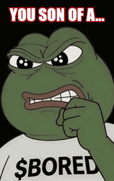 A Frog Is Wearing A Shirt That Says $Bored GIF