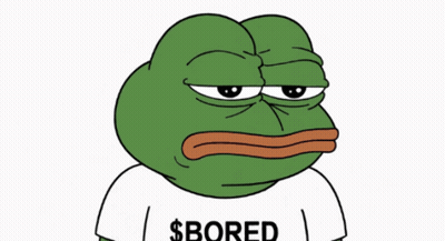 A Frog Wearing A Shirt That Says $ Bored On It GIF