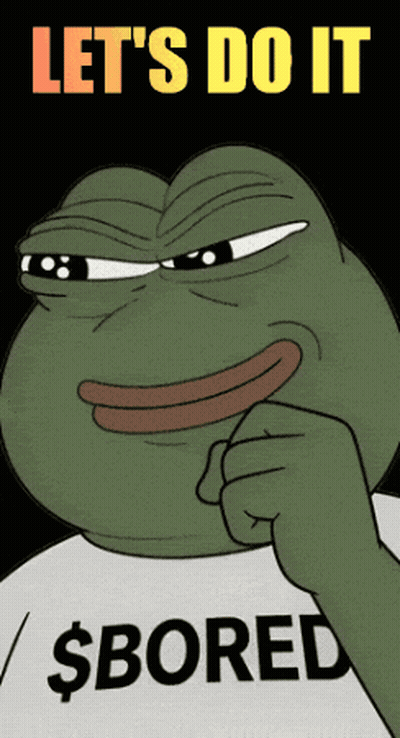 A Frog Wearing A Shirt That Says Let 'S Do It $ Bored GIF