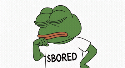 A Frog Wearing A T-Shirt That Says $ Bored GIF
