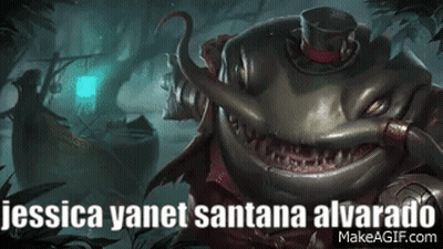 A Frog Wearing A Top Hat With The Name Jessica Yanet Santana Alvarado On It GIF