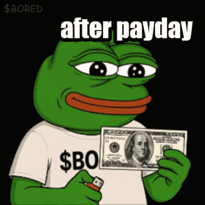 A Frog With A Shirt That Says $ Bo On It Holds A Dollar Bill GIF