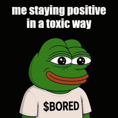 A Frog With A Shirt That Says $ Bored On It GIF