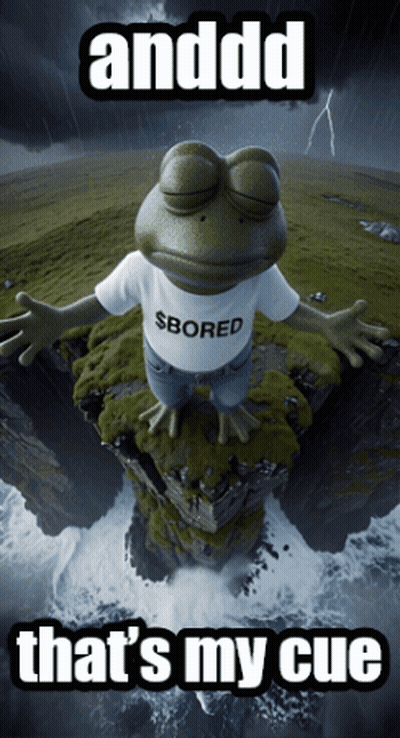 A Frog With A Shirt That Says $ Bored GIF
