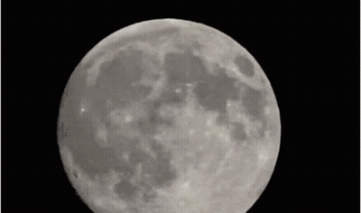 A Full Moon With The Words Opal X To The Moon GIF