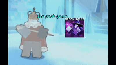 A Game Called Block Tales Is Being Played In The Snow GIF