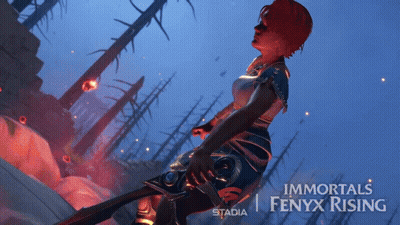 A Game Called Immortals Fenyx Rising Is Being Played GIF
