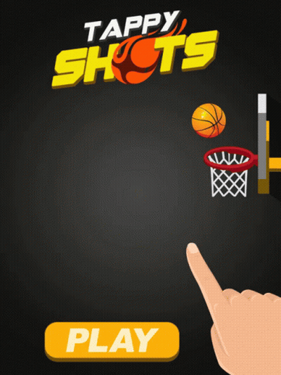 A Game Called Tappy Shots Is Being Played On A Black Background GIF