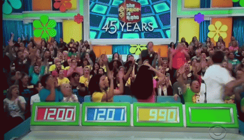 A Game Show Called The Price Is Right Is Being Played GIF