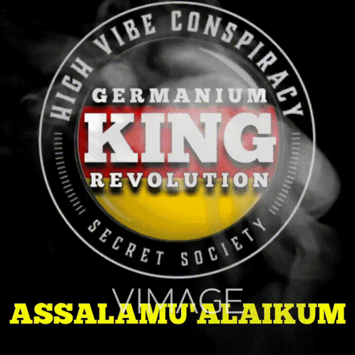 A Germanium King Revolution Secret Society Logo On A Black Background GIF