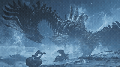 A Giant Monster Is Coming Out Of The Ice GIF