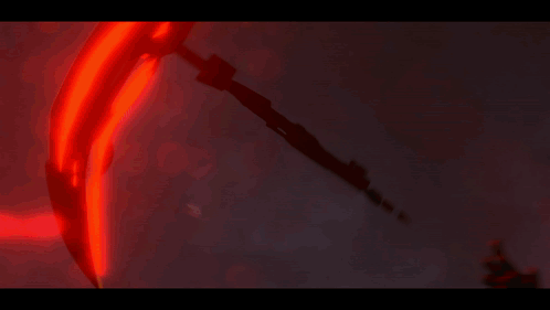 A Giant Robot Holding A Sword And A Torch In A Dark Room GIF
