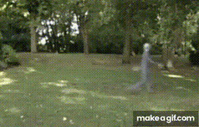 A Gif Of A Ghost In A Park Is Being Made By Makeagif.com GIF