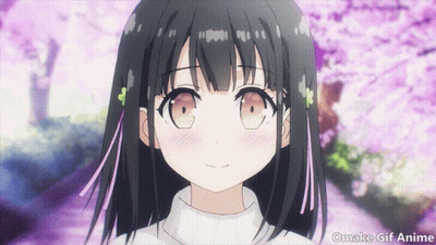 A Gif Of A Girl With Flowers In Her Hair And The Words Omake Gif Anime Below Her GIF