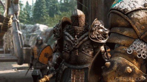 A Gif Of A Knight With The Website Gifrun.com In The Corner GIF