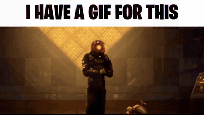 A Gif Of A Man In A Space Suit With The Words I Have A Gif For This GIF