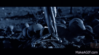 A Gif Of A Robot With The Words Makeagif.com On The Bottom GIF