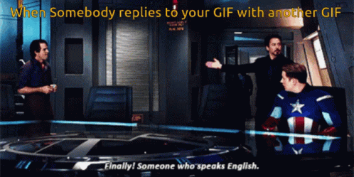 A Gif Of Captain America With The Caption When Somebody Replies To Your Gif