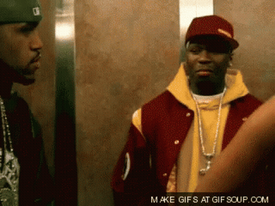 A Gif Of Two Men In An Elevator With The Words Make Gifs At Gifsoup.com Below Them GIF