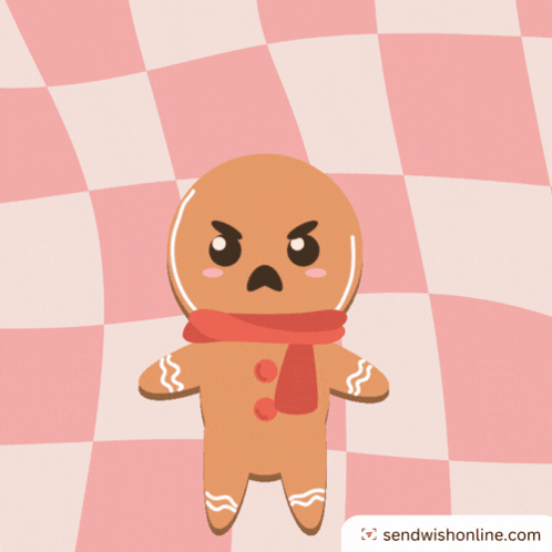 A Gingerbread Man Says I Am Angry !!! GIF