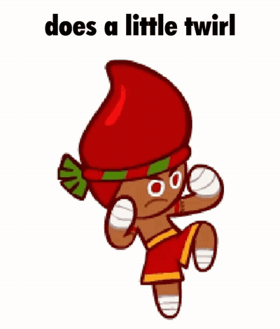 A Gingerbread Man With A Red Hat And Boxing Gloves . GIF
