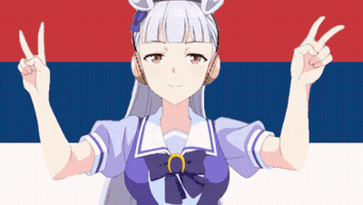 A Girl Giving A Peace Sign With Her Hands GIF